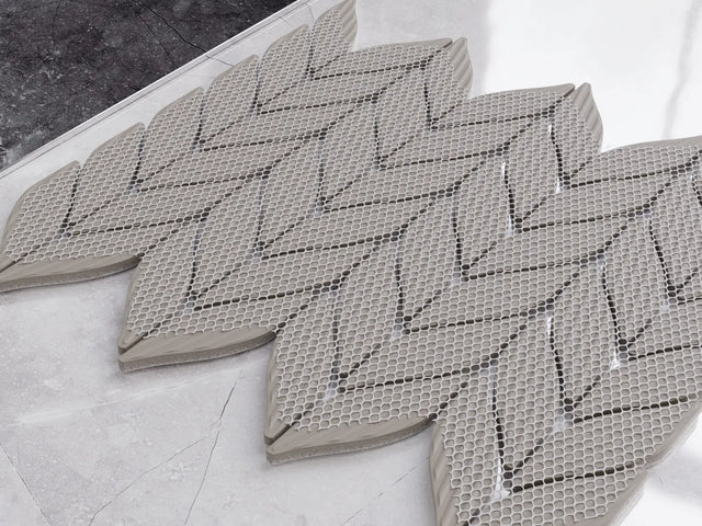 Mosaico de cerámica en malla para baño o cocina 33.2 cm x 27.6 cm - White Sparrow