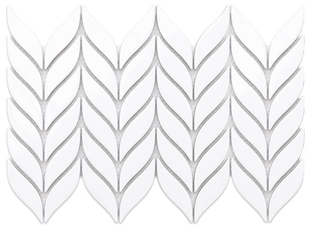 Mosaico in ceramica su rete per bagno o cucina 33.2 cm x 27.6 cm - White Sparrow