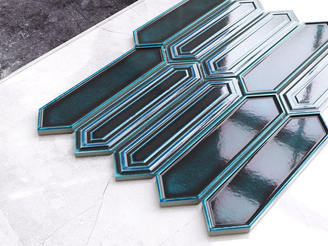 Mosaico de cerámica en malla para baño o cocina 25.5 cm x 35 cm - Crystal