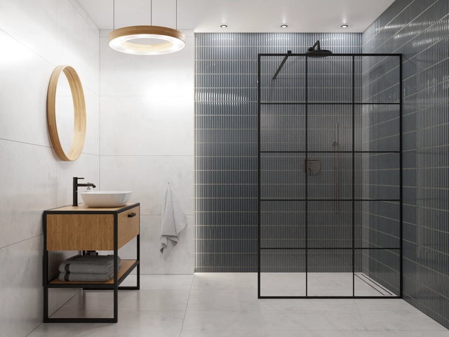 Mosaico in ceramica su rete per bagno o cucina 29,6 cm x 30 cm - Jeans