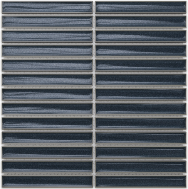 Mosaik aus Keramik auf Netz für Bad oder Küche 29,6 cm x 30 cm - Jeans