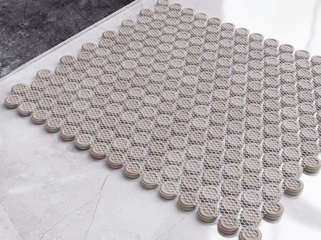 Mosaico in ceramica su rete per bagno o cucina 29.3 cm x 31.7 cm - Rainbow Bubbles