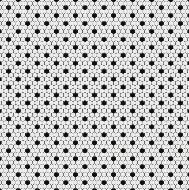 Sechseckige Keramikmosaik auf Netz für Bad und Küche aus Keramik 30 cm x 26 cm - Weißer Honig