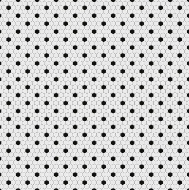 Sechseckige Keramikmosaik auf Netz für Bad und Küche aus Keramik 30 cm x 26 cm - Weißer Honig