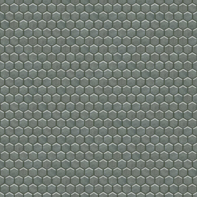 Hexagonal ceramic mosaic on mesh for bathroom or kitchen 32.3 cm x 27.7 cm - Nori hive