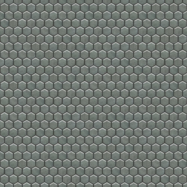 Hexagonal ceramic mosaic on mesh for bathroom or kitchen 32.3 cm x 27.7 cm - Nori hive
