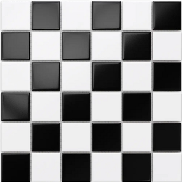 Mosaico in ceramica su rete per bagno o cucina 30.2 cm x 30.2 cm - Original chaturanga