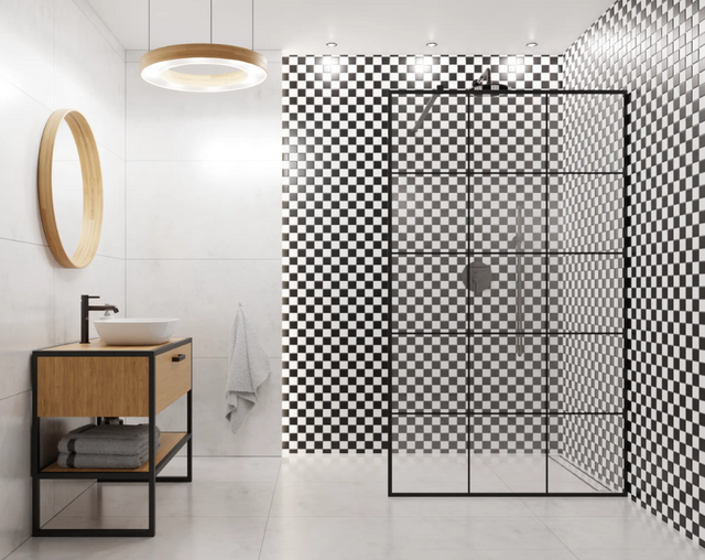 Mosaico in ceramica su rete per bagno o cucina 30.2 cm x 30.2 cm - Original chaturanga