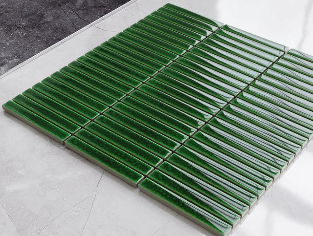 Mosaico su rete in ceramica per bagno o cucina  29.0 cm x 28.2 cm - Greenpeace