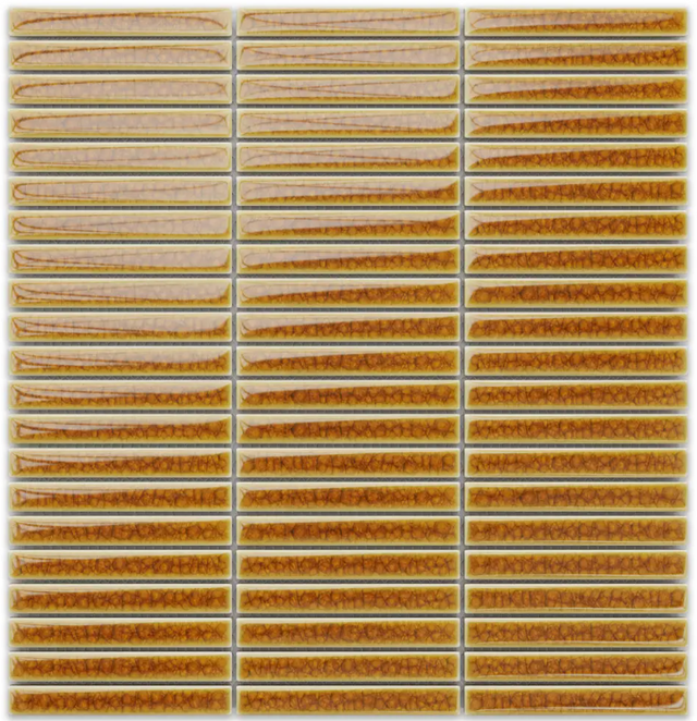 Mosaico en red de cerámica para baño o cocina 29.0 cm x 28.2 cm - Cúrcuma