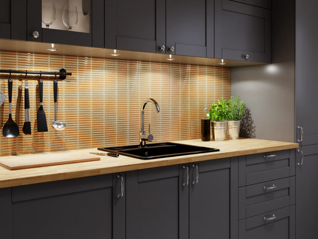 Mosaico en red de cerámica para baño o cocina 29.0 cm x 28.2 cm - Cúrcuma