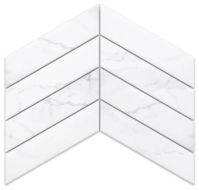 Ceramic mosaic on mesh for bathroom or kitchen 31.6 cm x 21.5 cm -Marble spruce