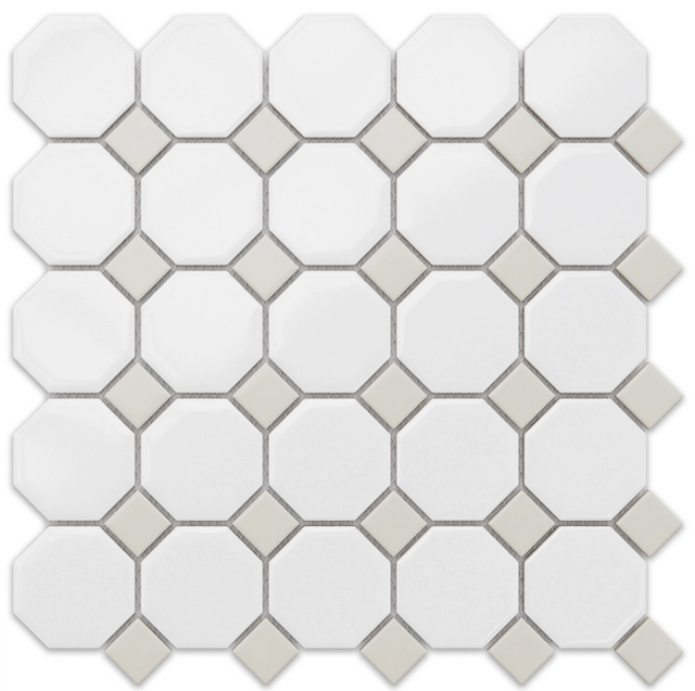 Ceramic mosaic on mesh for bathroom or kitchen 29.3 cm x 29.3 cm - Castel del Monte