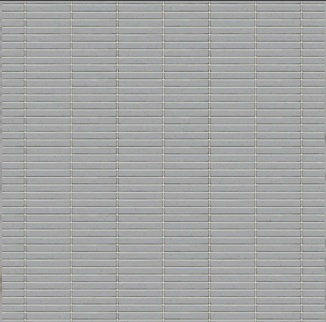 Mosaik auf Netz aus Keramik für Bad oder Küche 29,5 cm x 30 cm - Grau matt