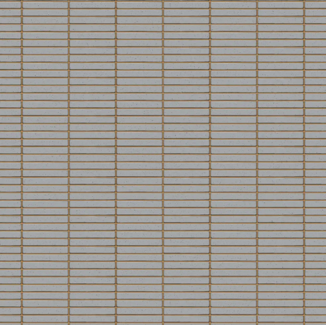 Mosaik auf Netz aus Keramik für Bad oder Küche 29,5 cm x 30 cm - Grau matt