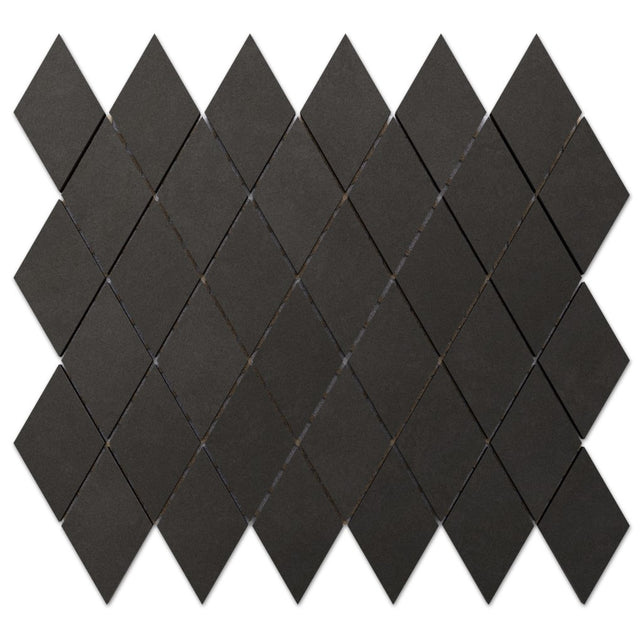 Mosaïque en grès sur filet pour salle de bain ou cuisine 29,2 cm x 25 cm – Black romb