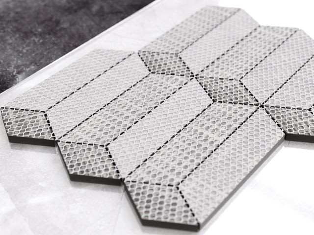 Mosaic in stoneware on mesh for bathroom or kitchen 33.5 cm x 29.6 cm - Alcantara