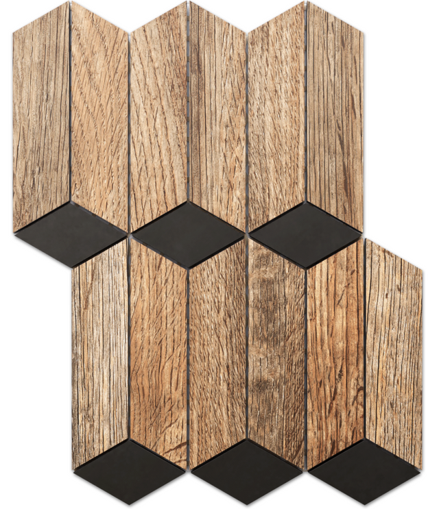 Mosaico in gres su rete per bagno o cucina 33.5 cm x 29.6 cm - Alcantara