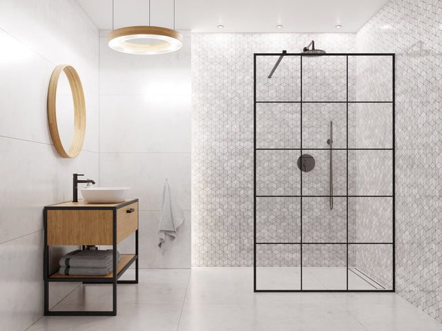 Mosaico de gres en red para baño o cocina 30.5 cm x 26.5 cm - Diamante Roto