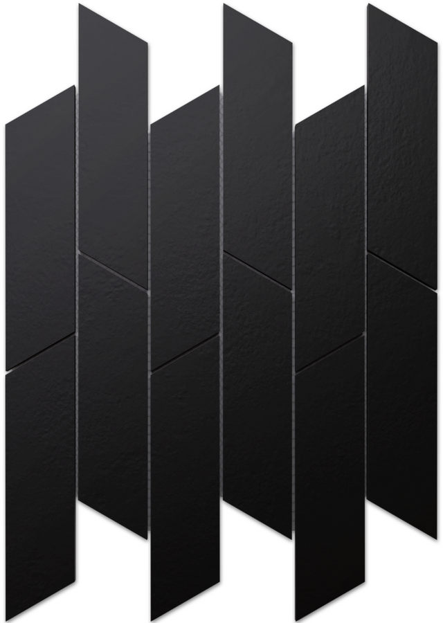 Mosaïque en grès sur filet pour salle de bain ou cuisine 25,3 cm x 28,6 cm - Pahoehoe Lava