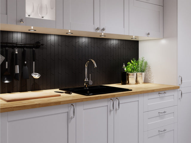 Mosaic in gres on mesh for bathroom or kitchen 25.3 cm x 28.6 cm - Pahoehoe Lava