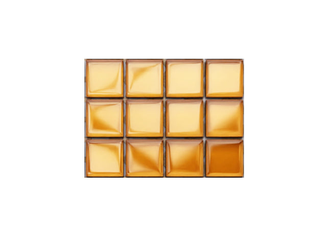 Glass mosaic on mesh for bathroom or kitchen 30 cm x 30 cm - Caramel