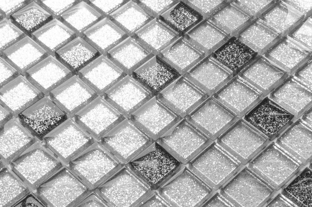 Glass mosaic on mesh for bathroom or kitchen 30 cm x 30 cm - Hades