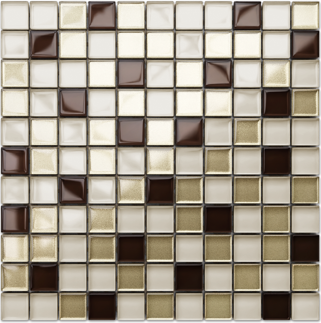 Mosaico su rete in vetro per bagno o cucina 30 cm x 30 cm - Persephone