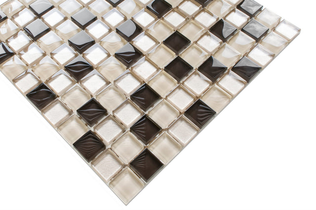 Glass mesh mosaic for bathroom or kitchen 30 cm x 30 cm - Persephone