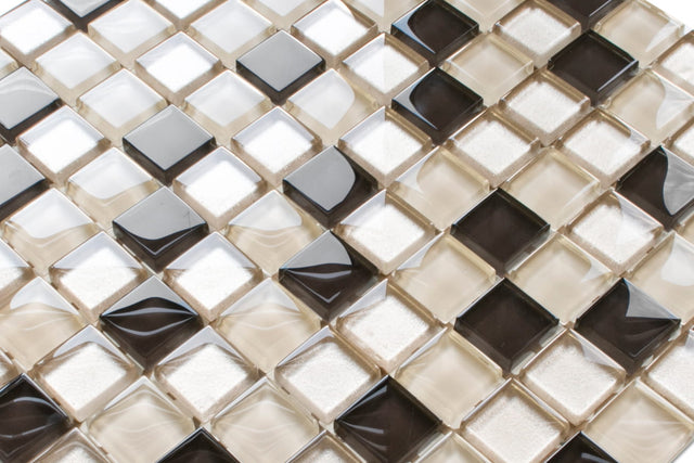 Glass mesh mosaic for bathroom or kitchen 30 cm x 30 cm - Persephone