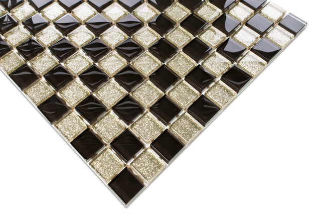 Glass mosaic on mesh for bathroom or kitchen 30 cm x 30 cm - Agadir