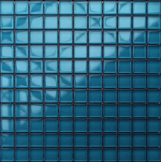 Glass mosaic on mesh for bathroom or kitchen 30 cm x 30 cm - Cote d’Azur