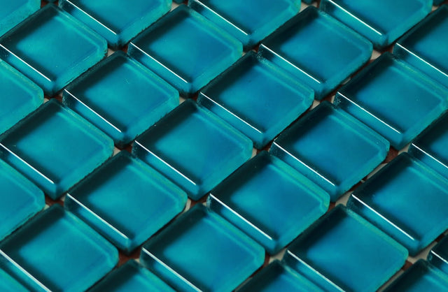 Mosaïque en verre sur filet pour salle de bain ou cuisine 30 cm x 30 cm - Côte d'Azur