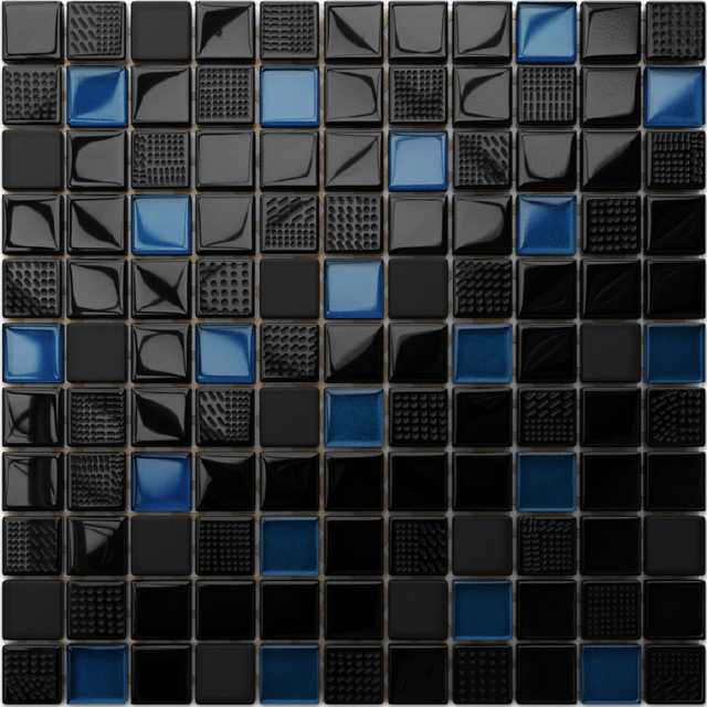 Glass mosaic on mesh for bathroom or kitchen 30 cm x 30 cm - Inter