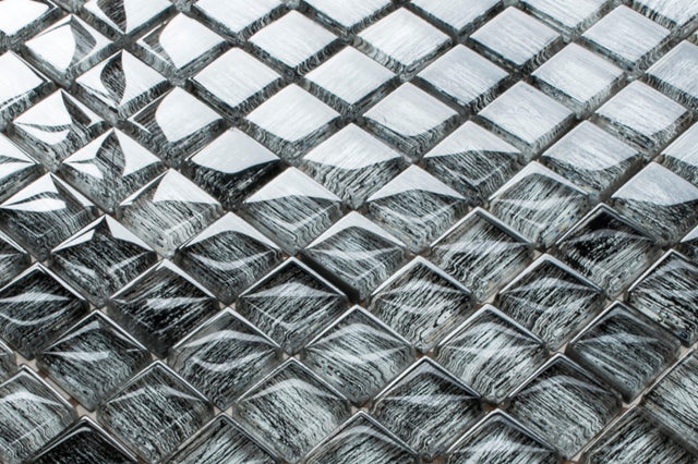 Mosaico de vidrio en malla para baño o cocina 30 x 30 cm – Iron Earth