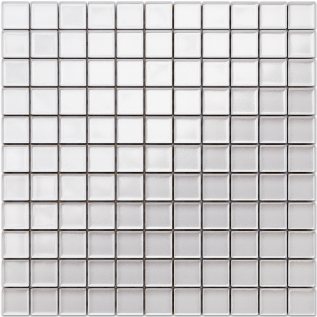 Glass mosaic on mesh for bathroom or kitchen 30 cm x 30 cm - Pole north snow