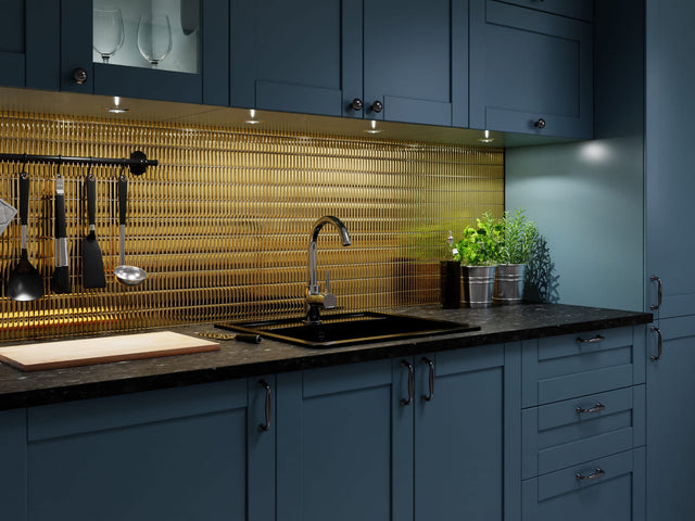 Glas-Mosaik auf Netz für Bad oder Küche 30 cm x 30 cm - Frank Baum