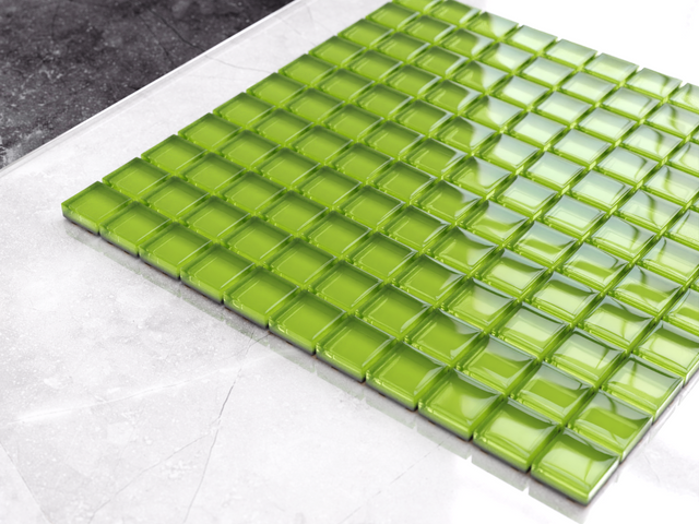 Mosaico in vetro su rete per bagno o cucina 30 cm x 30 cm - Mojito