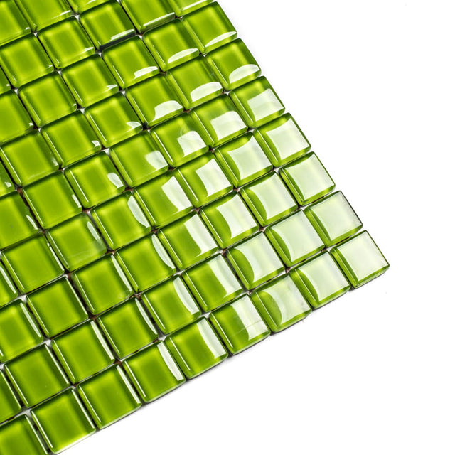 Mosaico in vetro su rete per bagno o cucina 30 cm x 30 cm - Mojito