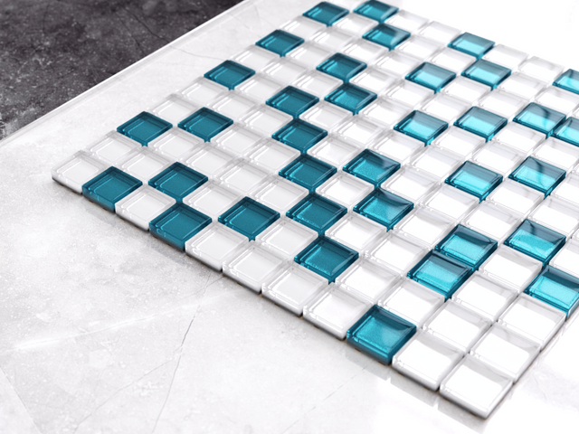 Glass mosaic on mesh for bathroom or kitchen 30 cm x 30 cm - Laguna