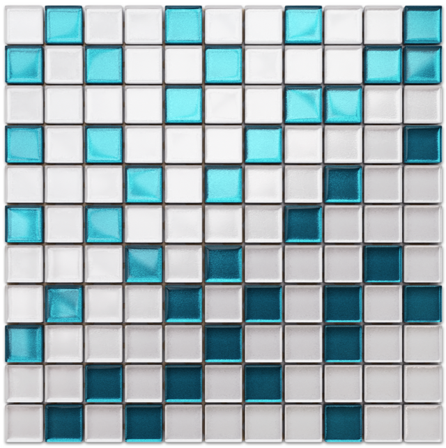 Glass mosaic on mesh for bathroom or kitchen 30 cm x 30 cm - Laguna