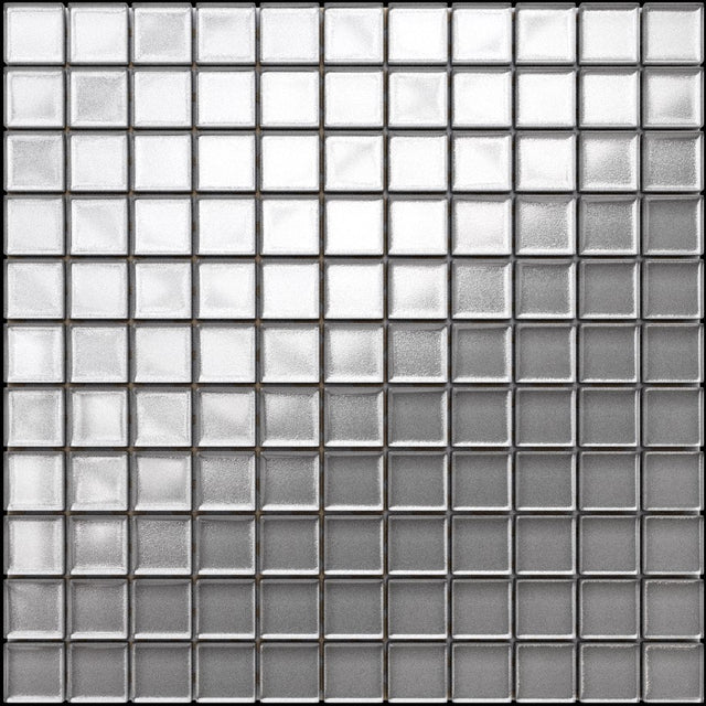 Glass mosaic on net for bathroom or kitchen 30 cm x 30 cm - Wrought iron