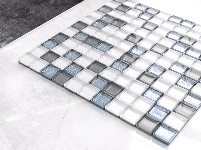 Glass mosaic on net for bathroom or kitchen 30 cm x 30 cm - Elvis Presley