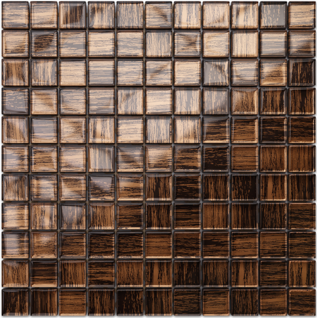 Mosaico in vetro su rete per bagno o cucina 30 cm x 30 cm - The doors