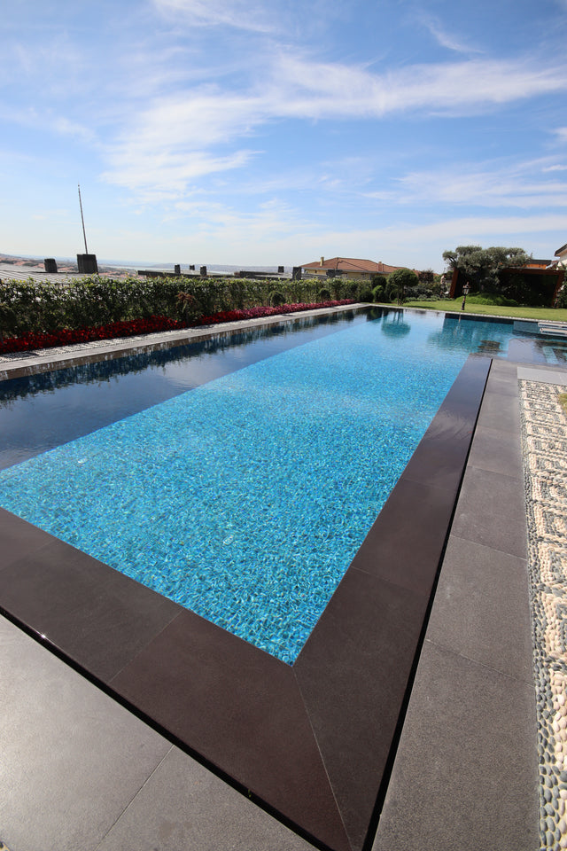 Pressed glass mosaic on mesh for pool 31.5 cm x 47.7 cm - Modena Mexico pool