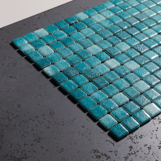 Mosaïque en verre pressé sur filet pour piscine 32,5 cm x 51,5 cm - Bahamas pool mat