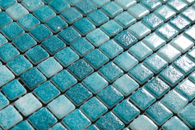 Pressed glass mosaic on mesh for pool 32.5 cm x 51.5 cm - Bahamas pool matte