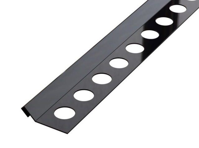 Profilo decorativo Rs angolare rettificato in acciaio inossidabile - nero lucido