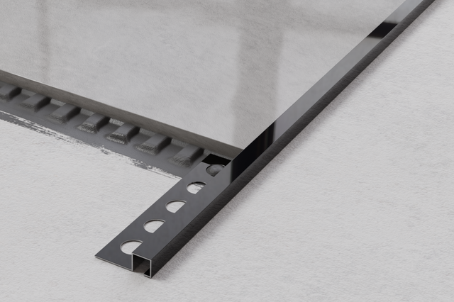 Profilo decorativo QS angolare rettificato in acciaio inossidabile nero lucido