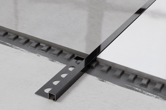 Profilo decorativo QS angolare rettificato in acciaio inossidabile nero lucido